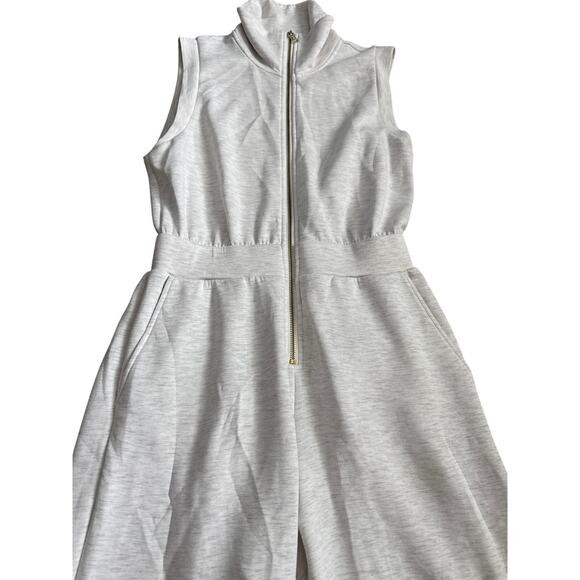 Varley Double Soft Madelyn Stretch-Jersey Jumpsuit Ivory-Marl Size‎ Small - Picture 15 of 16